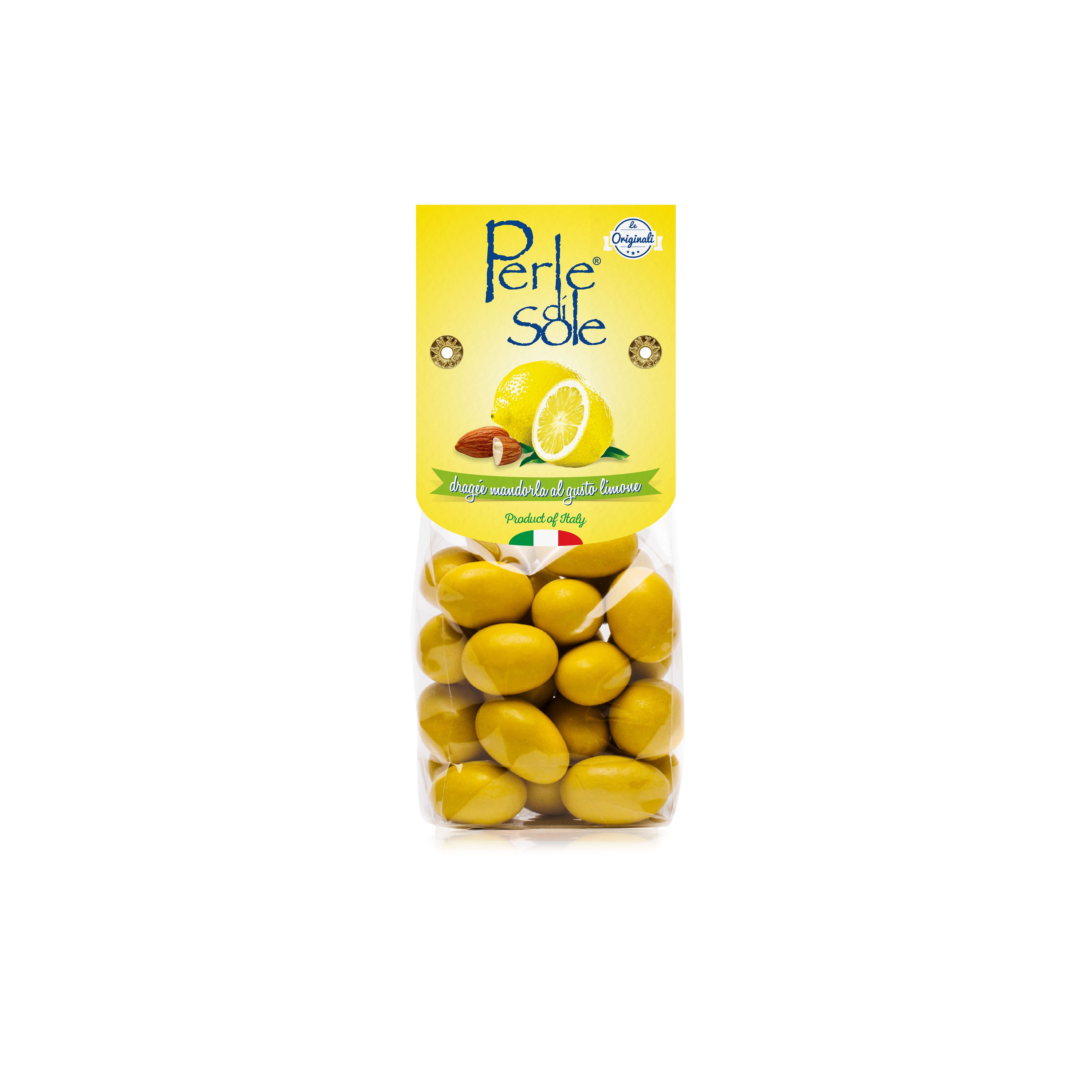 Lemon flavored almond dragée – Perle di sole