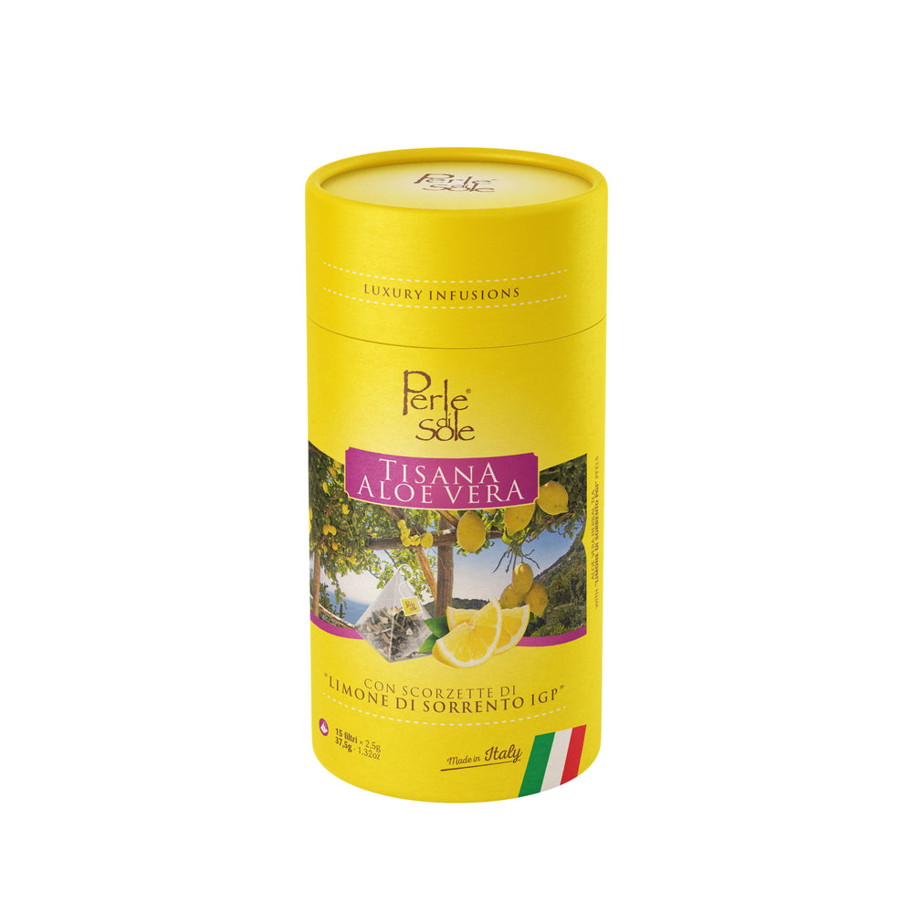 Aloe Vera herbal tea with Sorrento PGI lemon peels